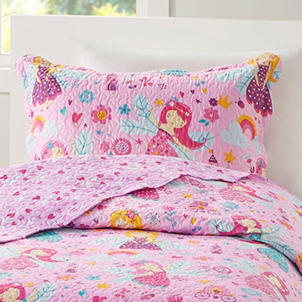 Kit Cobre Leito Colcha Bouti Solteiro Infantil 2 Peças - Fadinha - 100% Poliéster - 2