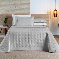 Cobre Leito Colcha Padrão Milano 3 Peças Cinza - 100% Poliéster - 2