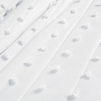 Cobre Leito Colcha King Pompom 3 Peças Branco- 100% Poliéster - 5