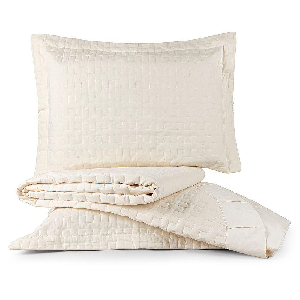 Cobre Leito Colcha King Milano 3 Peças Palha- 100% Poliéster - 1