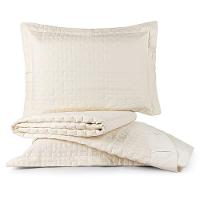 Cobre Leito Colcha King Milano 3 Peças Palha- 100% Poliéster - 1