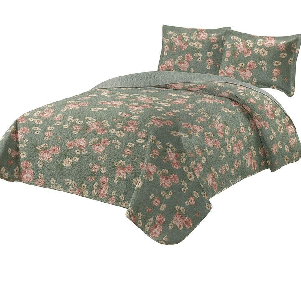 Kit Cobre Leito Colcha King Boutik Dupla Face - Estampa 51 - 100% Poliéster - 1