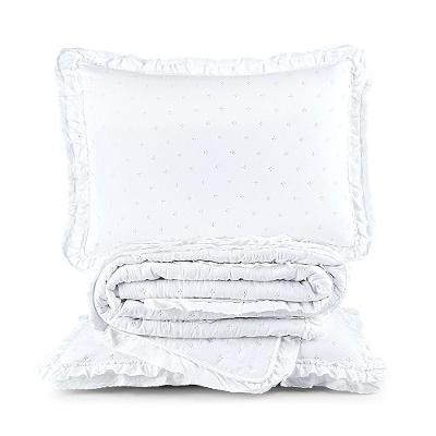 Cobre Leito Colcha Queen Luar 3 Peças Branco - 100% Poliéster