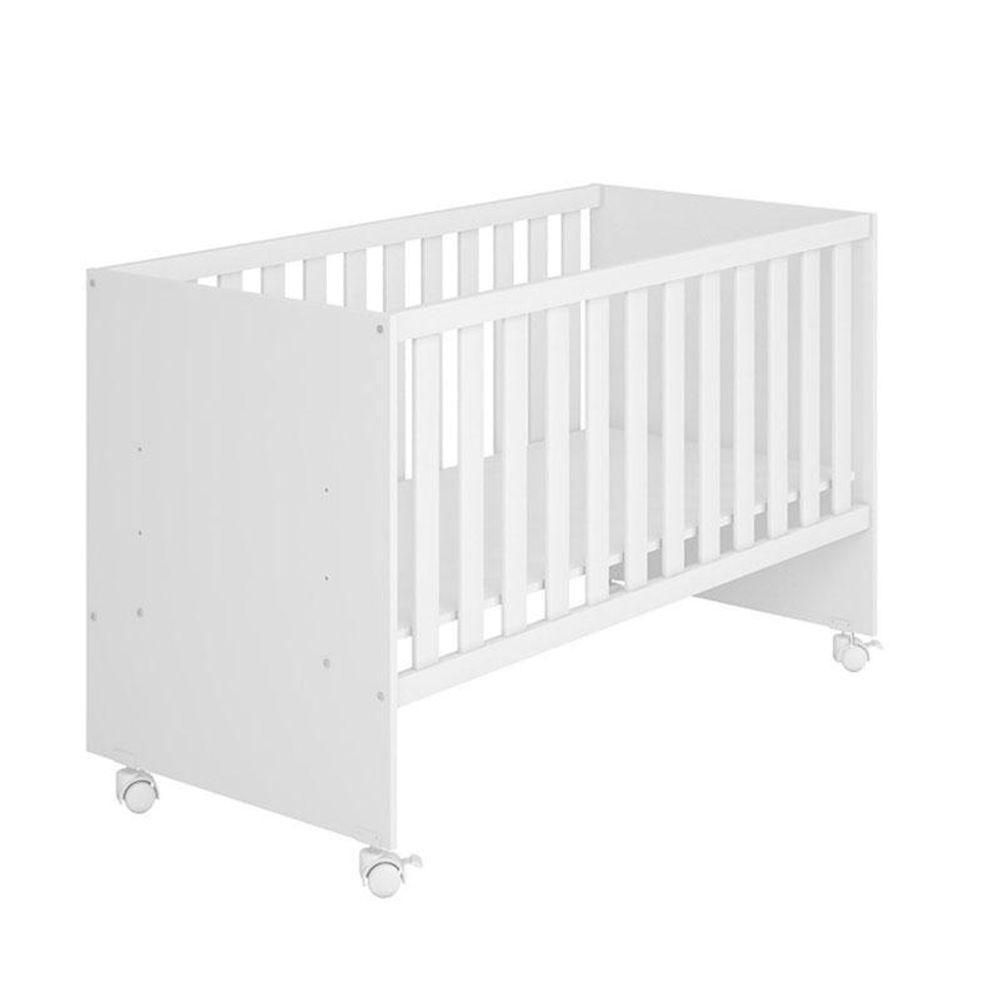 Berço Nacional 3540 E Guarda Roupa Com Cômoda 4070 Doce Sonho Branco Brilho E Colchão Tend Tudo – Qmovi - 6