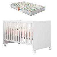 Berço Americano Doce Sonho 100 Branco Brilho Com Colchão Gazin – Qmovi - 1
