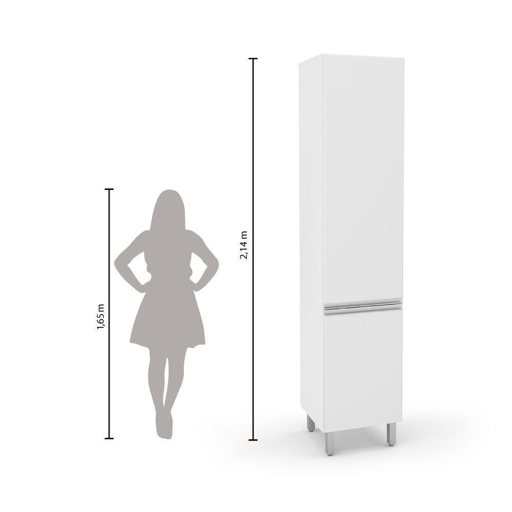 Paneleiro Simples Com 2 Portas Top Class Branco Branco - 3