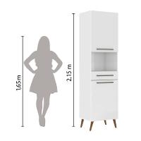 Paneleiro Duplo Para Micro-ondas Favorita Branco Lacca Branco - 2