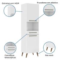 Paneleiro Duplo Para Micro-ondas Favorita Branco Lacca Branco - 3