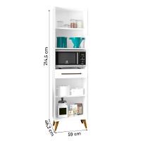 Paneleiro Duplo Para Micro-ondas Favorita Branco Lacca Branco - 4