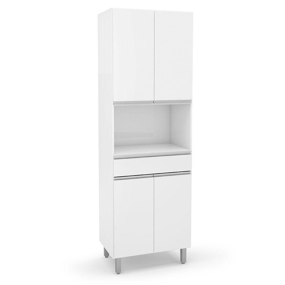 Paneleiro Duplo Nicho Para Micro-ondas Top Class Branco Branco - 1