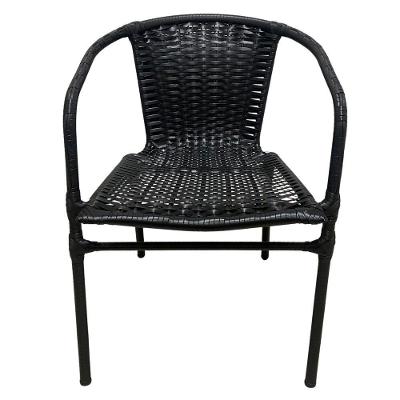 Cadeira Ravena Poltrona Junco área Jardim Terraço Deck Preto