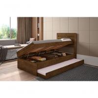 Cama Bau Com Auxiliar MDF-MDP Framar Larissa Malbec - 2
