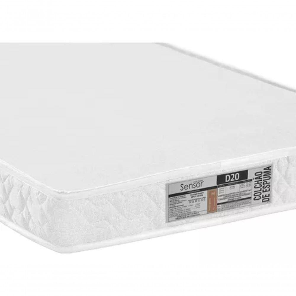 Cama Solteiro Baú E Colchão Solt. D20 Larissa MDF-MDP Branca - 5