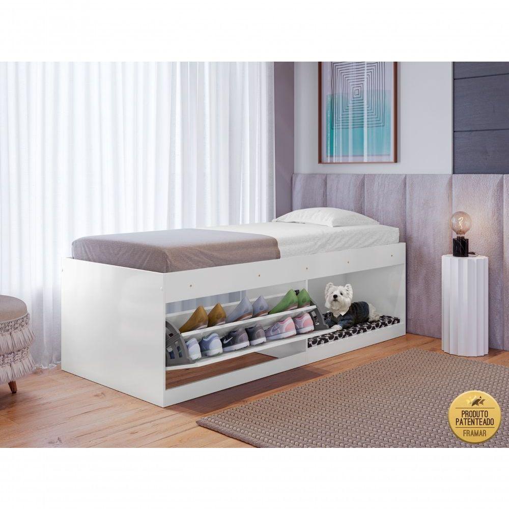 Cama Pet Solt. Com Sapateira Embutida Vanessa Framar Branca - 1