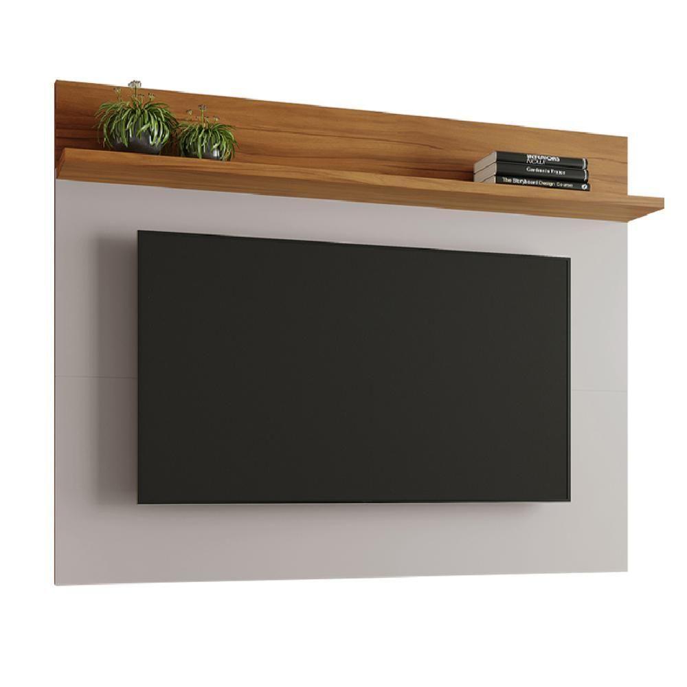 Painel Para Tv Smart Até 50 Polegadas Nt 1185 Notável Off White / Freijó Trend 1,35m Preto - 1