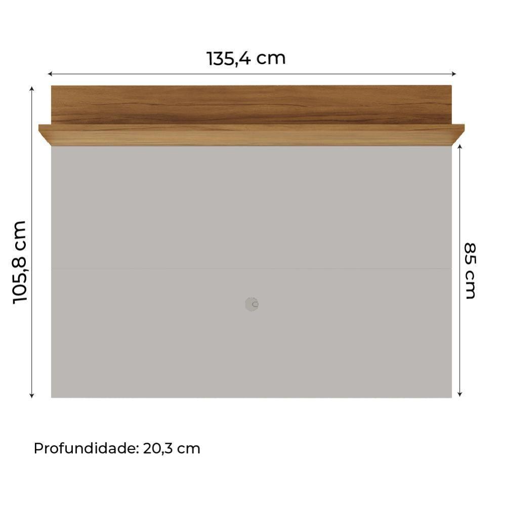 Painel Para Tv Smart Até 50 Polegadas Nt 1185 Notável Off White / Freijó Trend 1,35m Preto - 4