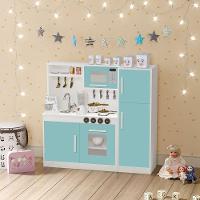 Kit Cozinha E Geladeira Em MDF Brinquedo Infantil menta - 1