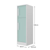 Kit Cozinha E Geladeira Em MDF Brinquedo Infantil menta