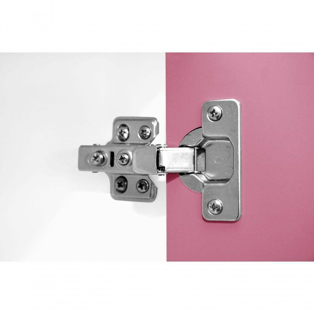 Kit Cozinha E Geladeira Em MDF Brinquedo Infantil Rosa - 3