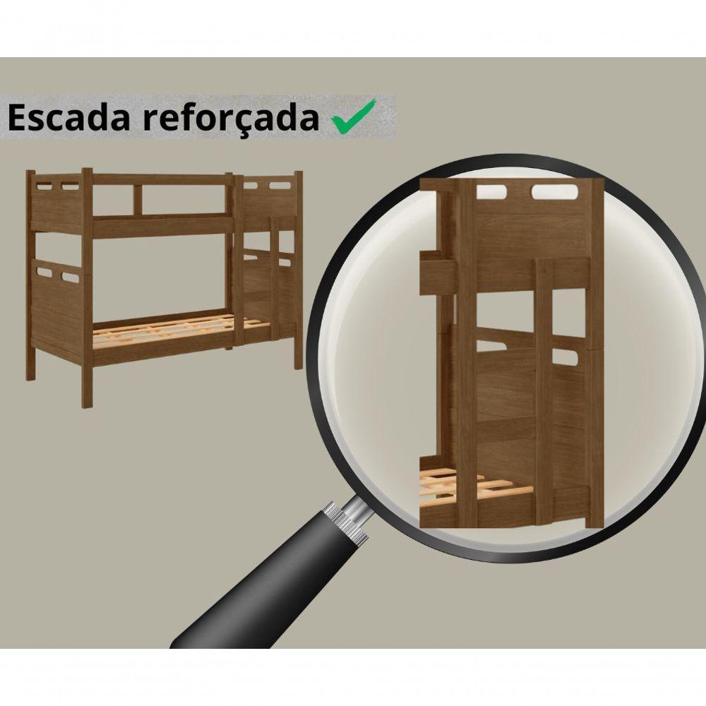 Beliche Robusto Com 2 Colchões Confortáveis - Kit Completo Legno - 4