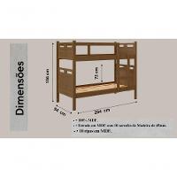 Beliche Robusto Com 2 Colchões Confortáveis - Kit Completo Legno - 2