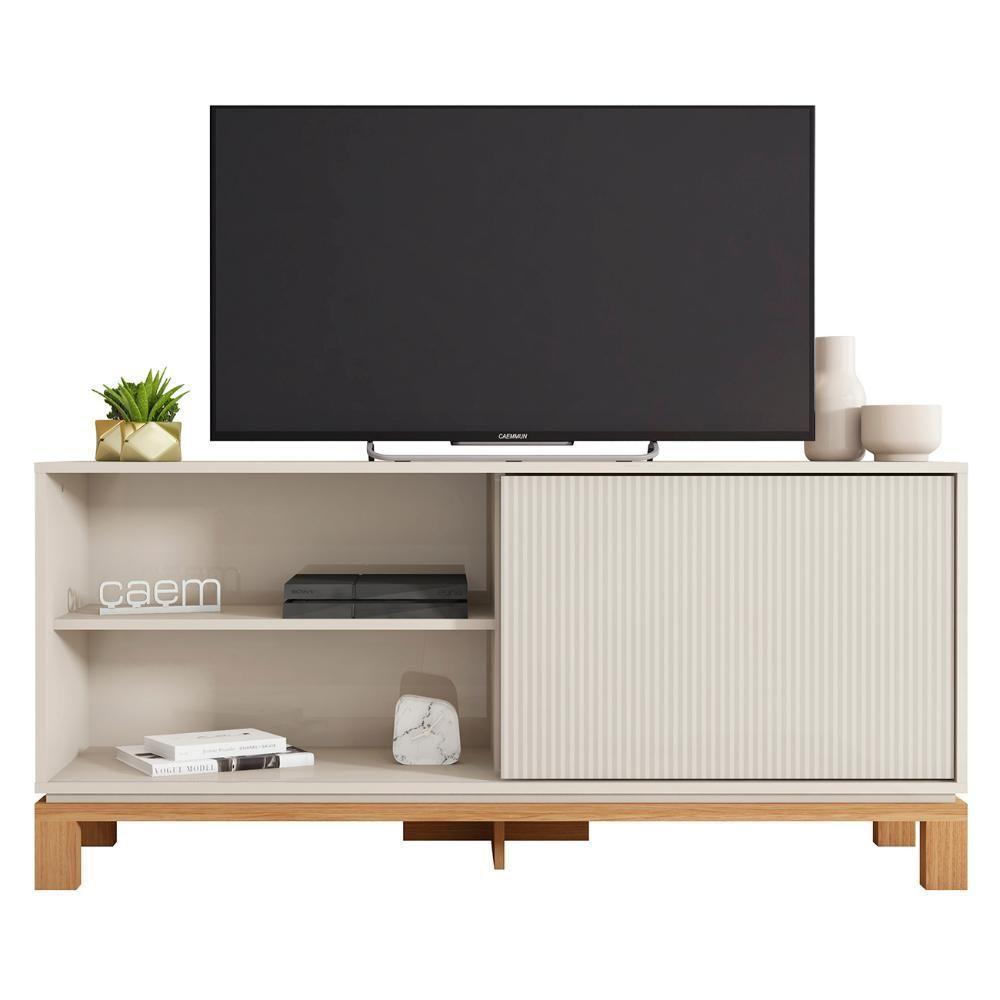 Rack Bancada Para Tv 45 Pol 136cm Lucca Off White/freijó C01 - Mpozenato - 6