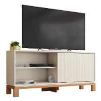 Rack Bancada Para Tv 45 Pol 136cm Lucca Off White/freijó C01 - Mpozenato - 1