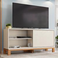 Rack Bancada Para Tv 45 Pol 136cm Lucca Off White/freijó C01 - Mpozenato - 2