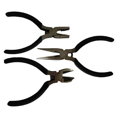 3 Mini Alicates Universal - Bico Meia Cana - Corte Diagonal
