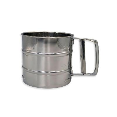 Caneca Polvilhador Farinha De Gatilho Manual Inox 250 Gramas