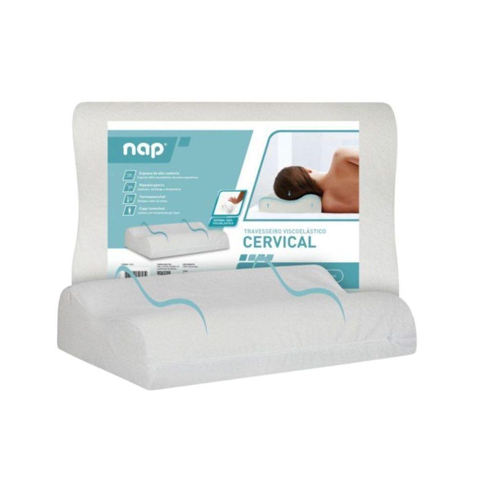 Travesseiro D40 Viscoelástico Cervical Anti ácaro E Fungos - 1