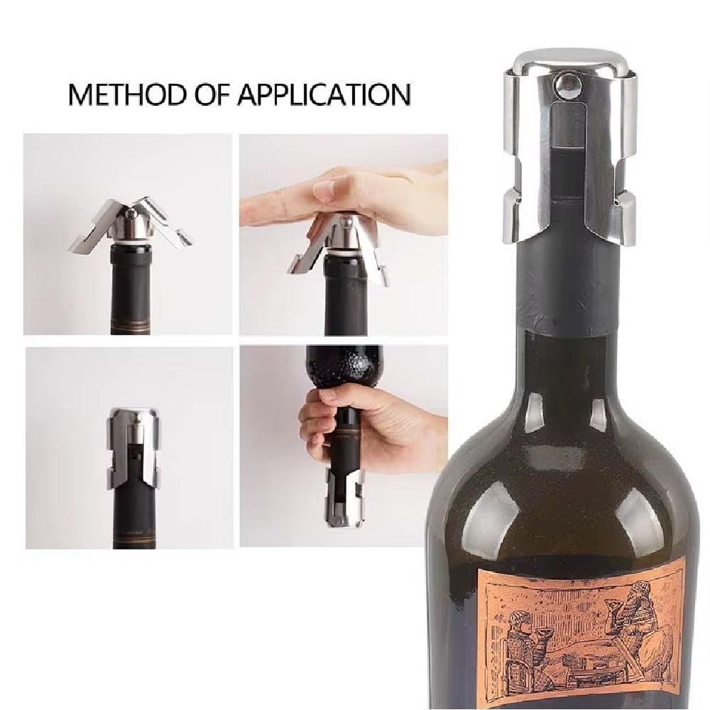 Tampa Rolha Vinho Champanhe Espumante Bomba Pressao Seladora Garrafa A Vacuo Luxo Bar Adega - 5