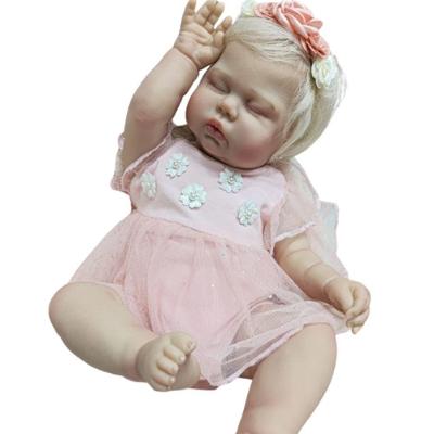 Bebê Reborn Menina Dormindo Cabelo Implantado Fio A Fio Super Realista
