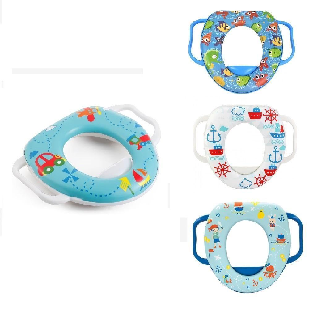 Assento Infantil Vaso Sanitário Troninho Alças Acolchoado Adaptador Confortável Desfralde Bebê Meninos - 6