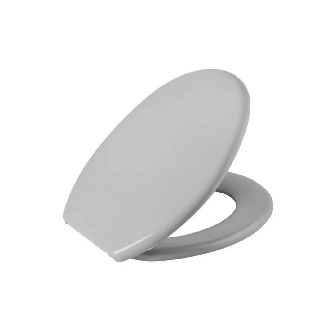 Assento Sanitário Macio Banheiro Suíte Lavabo Tampa Almofadado Universal Cinza - 1