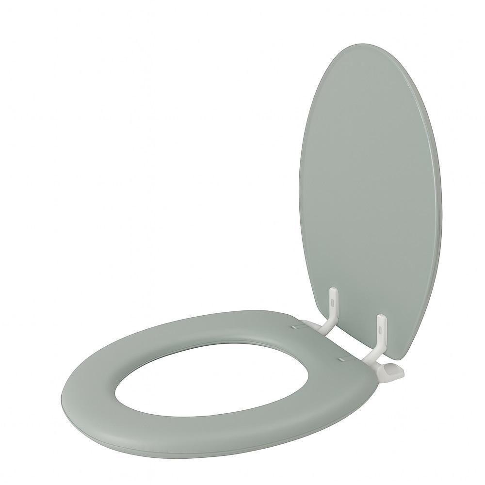 Assento Sanitário Macio Banheiro Suíte Lavabo Tampa Almofadado Universal Cinza - 3