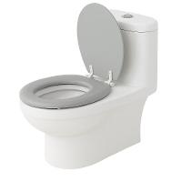 Assento Sanitário Macio Banheiro Suíte Lavabo Tampa Almofadado Universal Cinza - 2