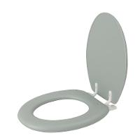 Assento Sanitário Macio Banheiro Suíte Lavabo Tampa Almofadado Universal Cinza - 3