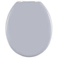 Assento Sanitário Macio Banheiro Suíte Lavabo Tampa Almofadado Universal Cinza - 4