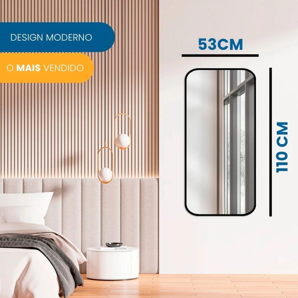 Espelho Orgânico Decorativo Retangular Grande Moderno Sala Quarto Banheiro Caramelo - 2