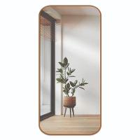 Espelho Orgânico Decorativo Retangular Grande Moderno Sala Quarto Banheiro Caramelo - 1