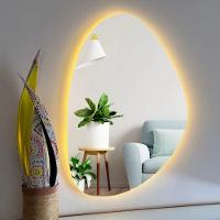 Espelho Orgânico Com LED À Pilha Ou Fonte Decorativo Quente A Fonte 51x80 - 6
