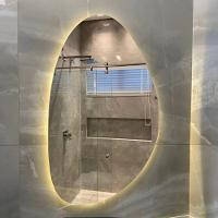 Espelho Orgânico Com LED À Pilha Ou Fonte Decorativo Quente A Pilha 51x80 - 1