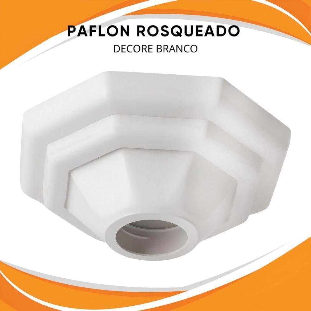 Luminária Plafonier Plafon Pirâmide Branco Lâmpada Teto E27 Soquete Bocal Porcelana Bivolt 100W - 2