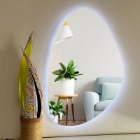 Espelho Orgânico Com LED À Pilha Ou Fonte Decorativo Frio A Pilha 45x70 - 1