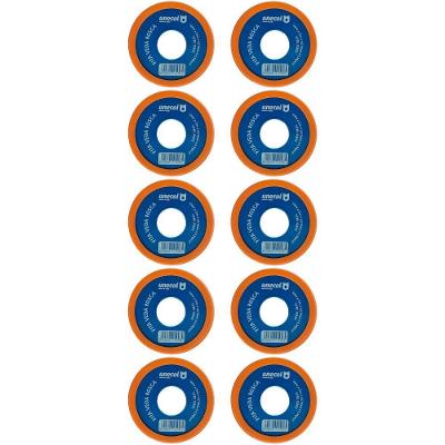 Kit 10 Fita Veda Rosca 12mm 50 Metros Vedação Hidráulica Canos Torneiras Teflon