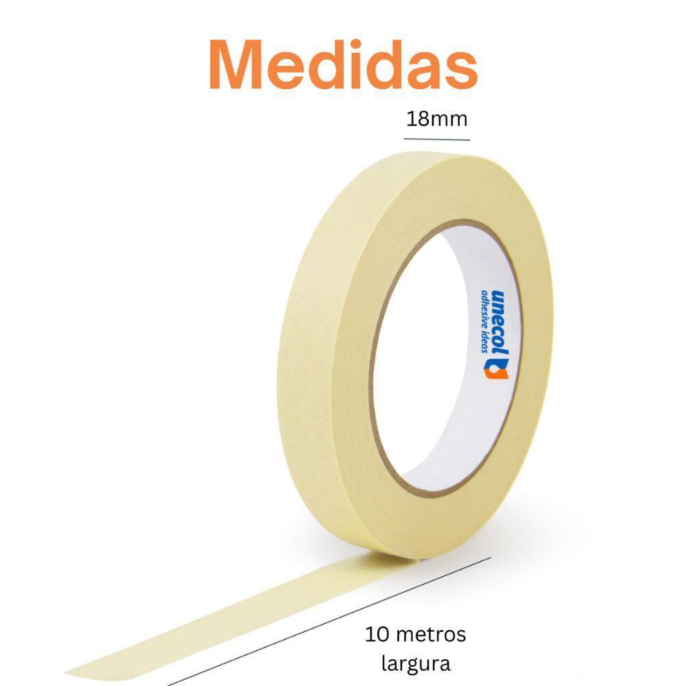 Fita Crepe Atacado 18mm x 10 Metros Uso Geral Artesanato Pintura - Kit 30 Rolos para - 3