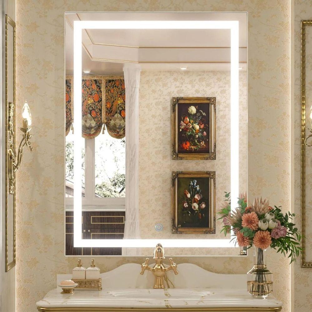 Espelho Jateado Com 3 Tons De LED e Touch Screen Fonte Slim 70x50 - 5