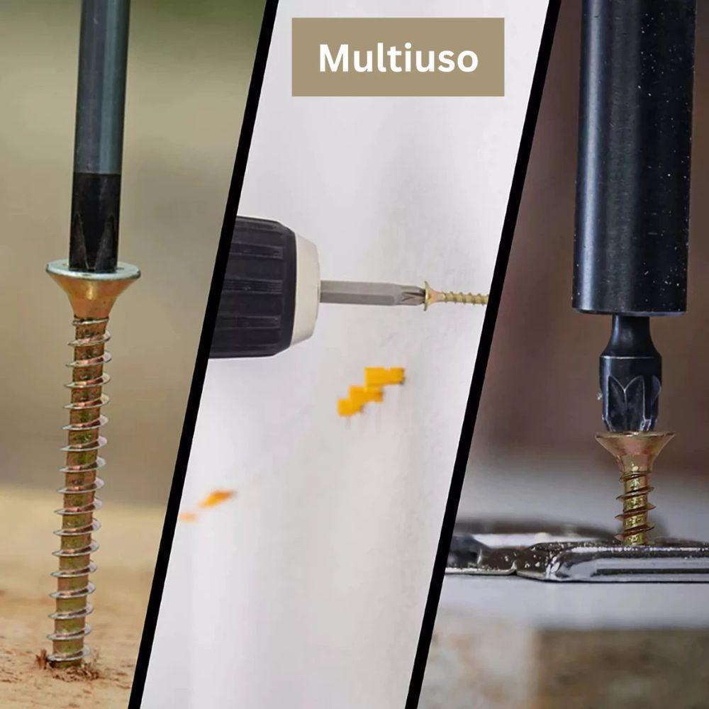 Kit 100 Parafusos 4,0x25 4x25 para Madeira Chipboard Phillips Atarraxante Cabeça Chata MDF MDP - 5