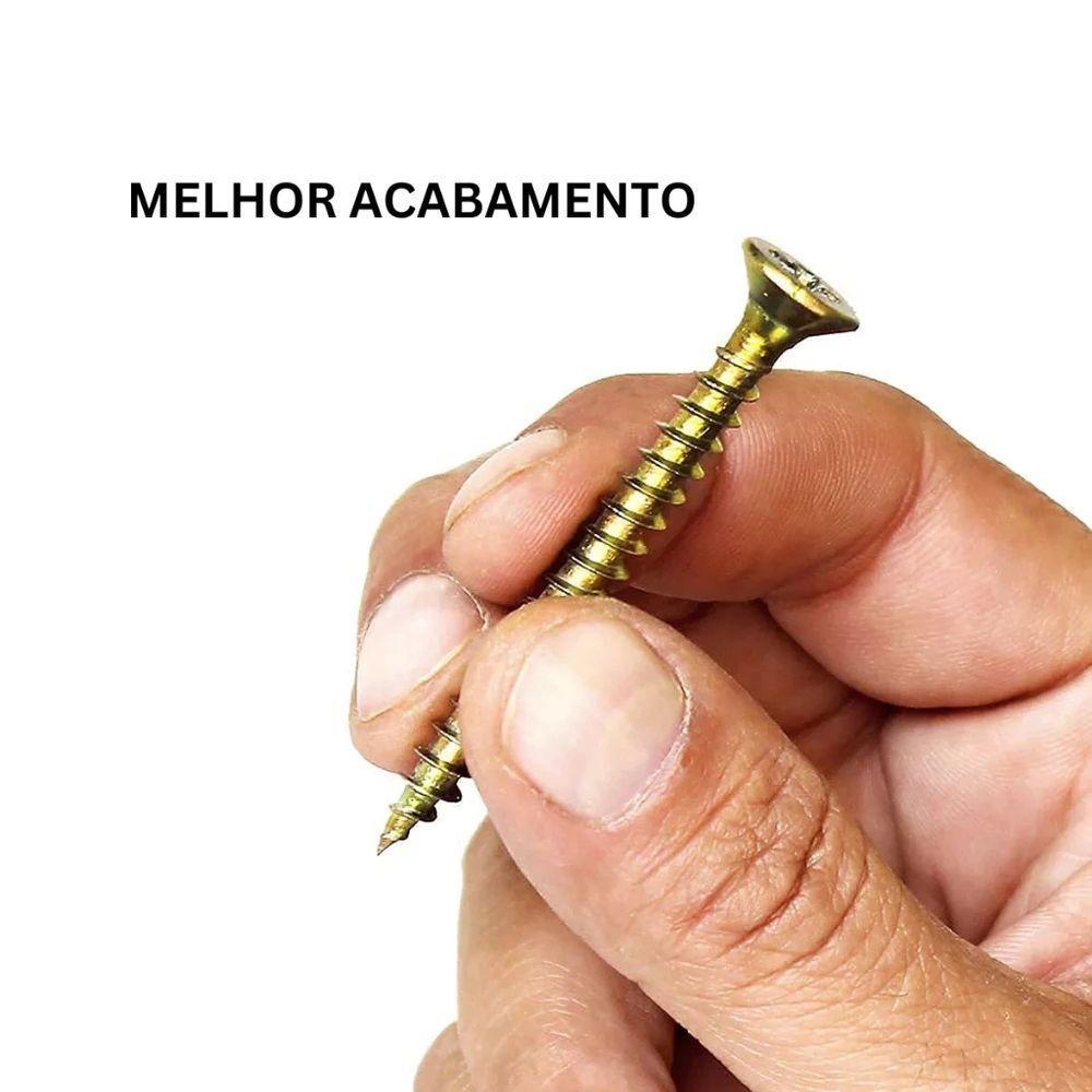Kit 100 Parafusos 5,0x50 5x50 para Madeira Chipboard Phillips Atarraxante Cabeça Chata MDF MDP - 4